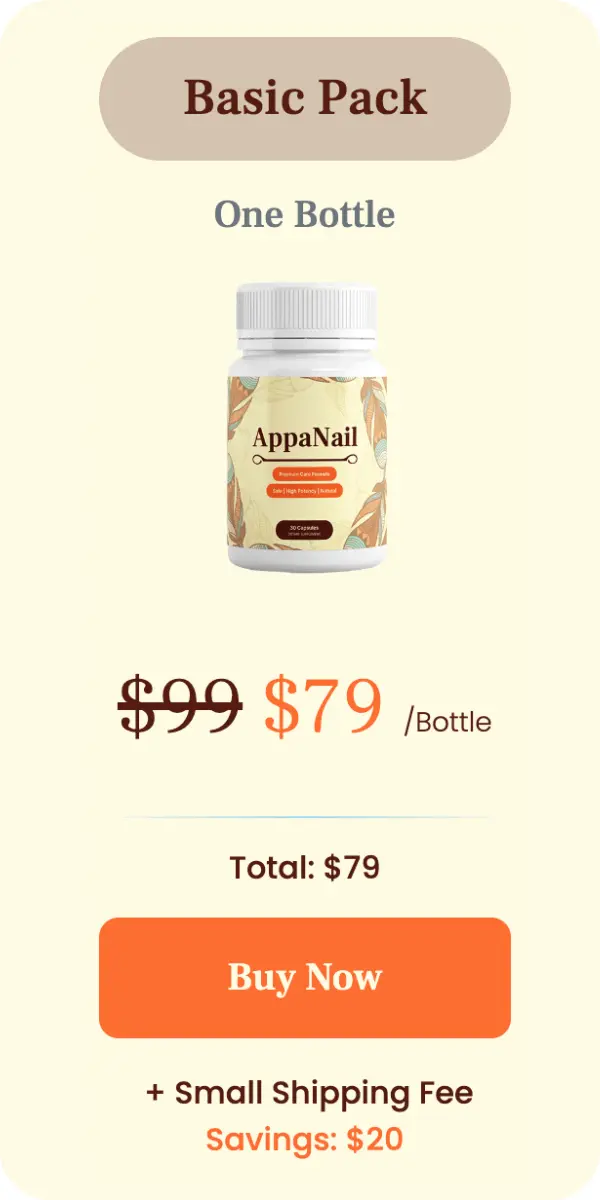AppaNail Basic Pack - 1 bottle 30-day supply at $79 per bottle with 60-day money-back guarantee